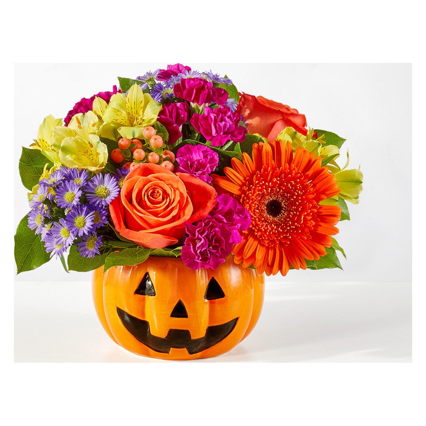 Tricks & Treats Pumpkin flower arrangement