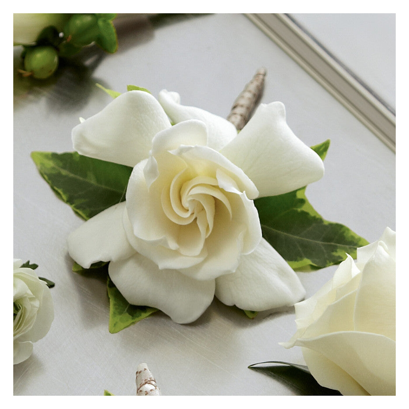 Gardenia Boutonniere flower arrangement